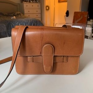 Céline Symmetrical Tan Calfskin-Leather Bag